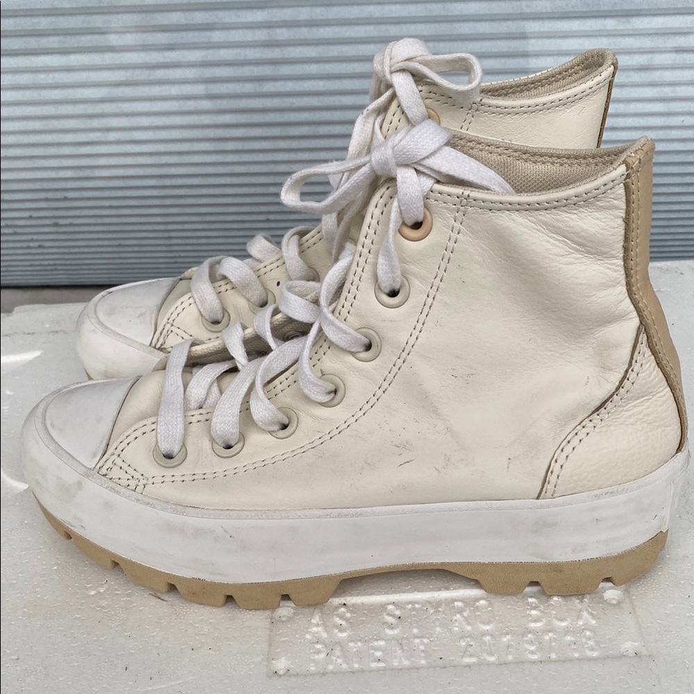 Converse Women's Chuck Taylor All Star Lugged High Egret Platform Sneakers Boots